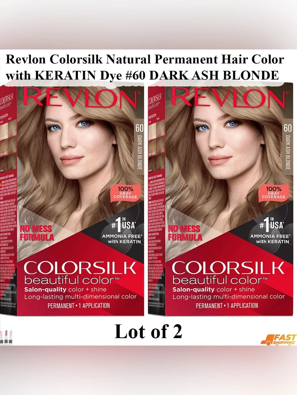Revlon Dark Ash Blonde Hair Color (60) — Neutral Ash Blonde Shade